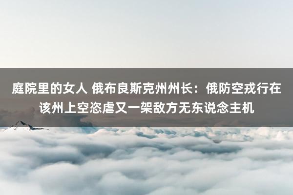 庭院里的女人 俄布良斯克州州长：俄防空戎行在该州上空恣虐又一架敌方无东说念主机
