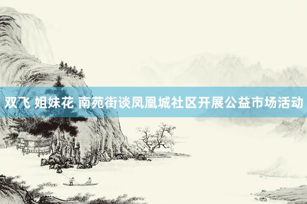 双飞 姐妹花 南苑街谈凤凰城社区开展公益市场活动