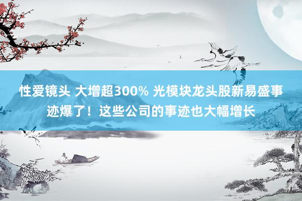 性爱镜头 大增超300% 光模块龙头股新易盛事迹爆了！这些公司的事迹也大幅增长