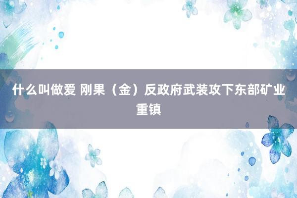 什么叫做爱 刚果（金）反政府武装攻下东部矿业重镇