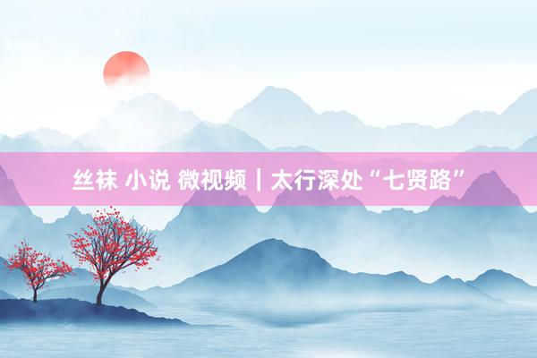 丝袜 小说 微视频｜太行深处“七贤路”