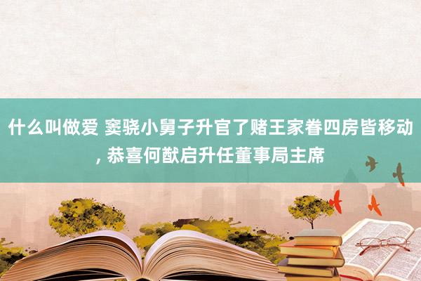 什么叫做爱 窦骁小舅子升官了赌王家眷四房皆移动， 恭喜何猷启升任董事局主席