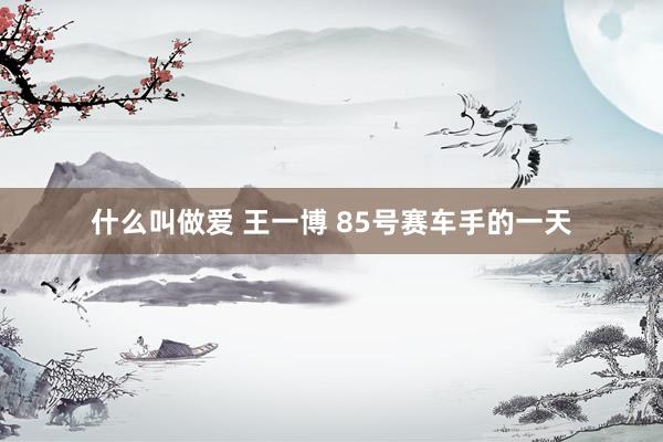 什么叫做爱 王一博 85号赛车手的一天
