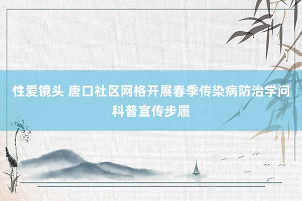 性爱镜头 唐口社区网格开展春季传染病防治学问科普宣传步履