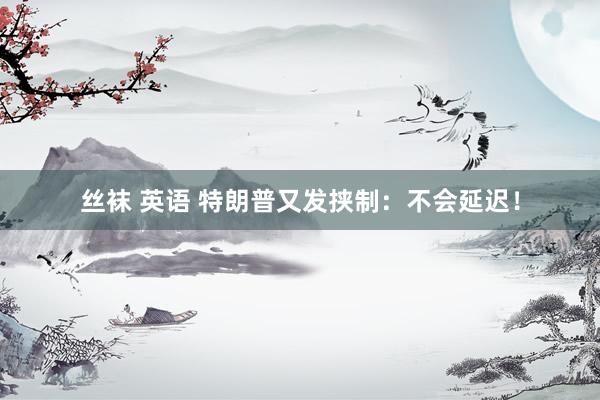 丝袜 英语 特朗普又发挟制：不会延迟！