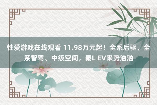 性爱游戏在线观看 11.98万元起！全系后驱、全系智驾、中级空间，秦L EV来势汹汹