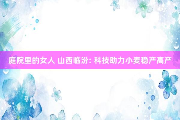 庭院里的女人 山西临汾: 科技助力小麦稳产高产