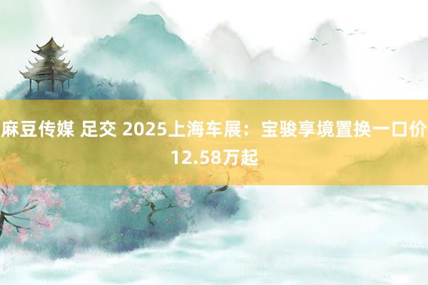 麻豆传媒 足交 2025上海车展：宝骏享境置换一口价12.58万起